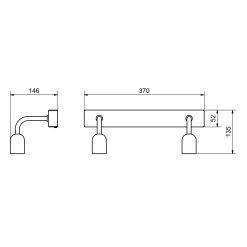 Belid Regal Wandlamp 2, Mat Zwart -Het tijdperk van Lamp. belid regal wall lamp matt black 19