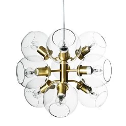 Tage 50 Hanglamp, Messing/Doorzichtig