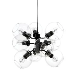 Tage 50 Hanglamp, Zwart/Doorzichtig