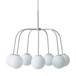 Waterfall Ceiling Light, Beige/Opal Glass