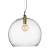 Rowan Pendant Ø39 Cm, Clear/Brass