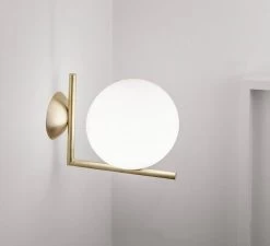 Flos IC Lights Plafond/Wand 2, Messing -Het tijdperk van Lamp. flos ic lights ceiling wall 2 21