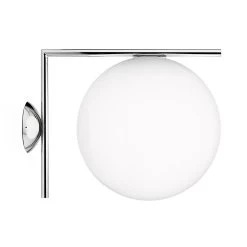 Flos IC Lights C/W2 Ceiling/Wall Lamp, Chrome