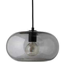 Kobe Glass Ceiling Pendant Smoke/Black Socket Ø30 Cm