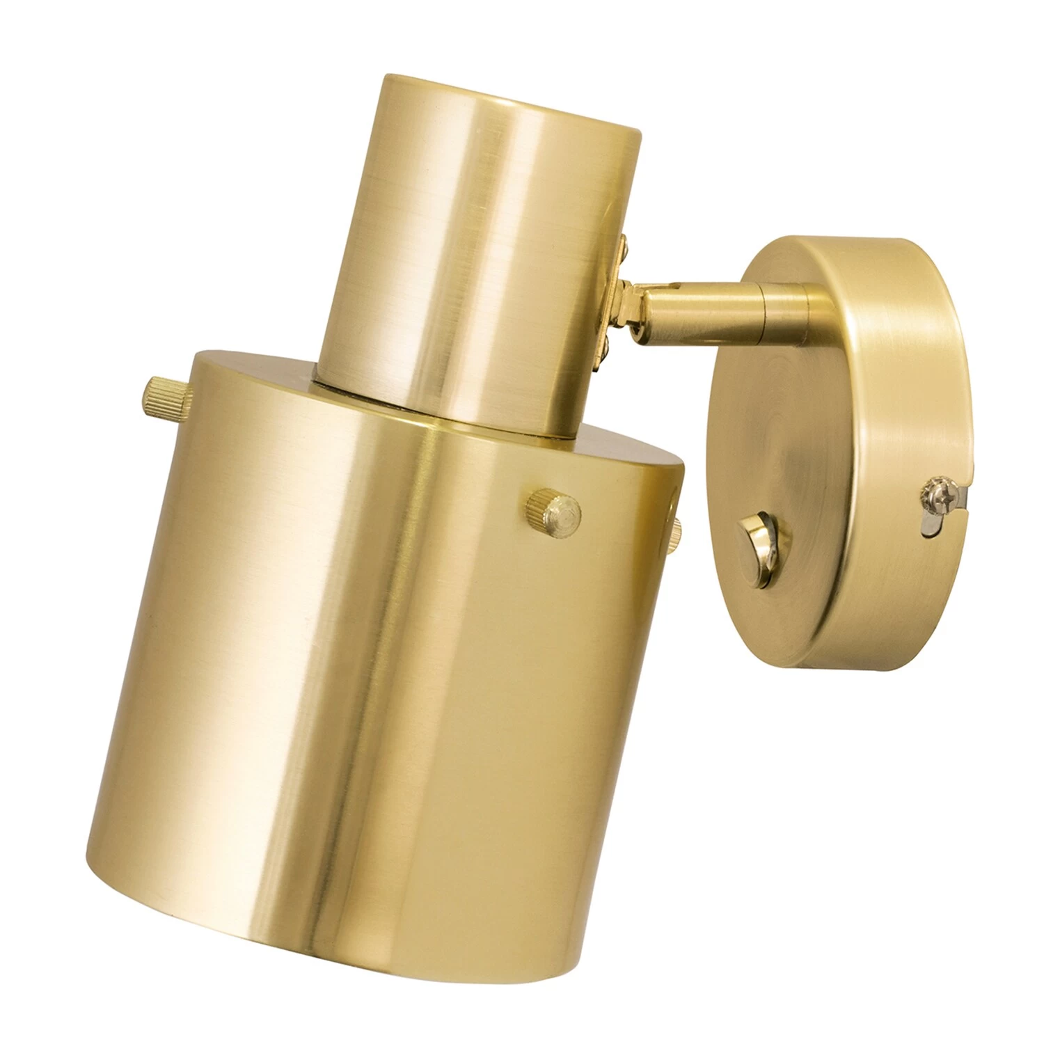 Globen Lighting Clark 1 Wall Light, Brushed Brass 1 Globen Lighting Clark 1 Wall Light, Brushed Brass