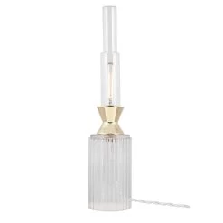 Globen Lighting Ester Table Lamp, Clear/Brass