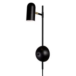 Globen Lighting Swan Wall Lamp, Black