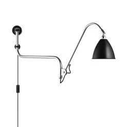 Gubi Bestlite BL10 Wall Lamp, Chrome/Black