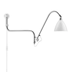 Gubi Bestlite BL10 Wall Lamp, Chrome/White
