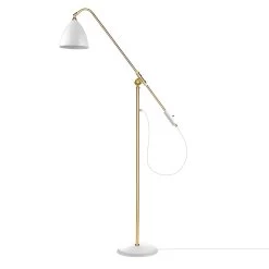 Gubi Bestlite BL4 M Floor Lamp, Brass/White