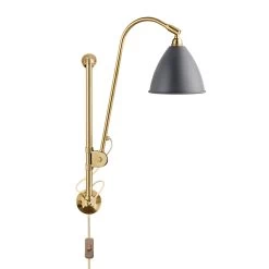 Gubi Bestlite BL5 Wall Lamp, Brass/ Grey