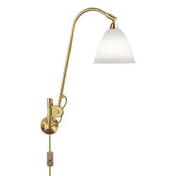Gubi Bestlite BL6 Wall Lamp, Brass/Bone China