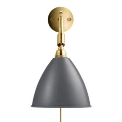 Gubi Bestlite BL7 Wall Lamp, Brass/Grey