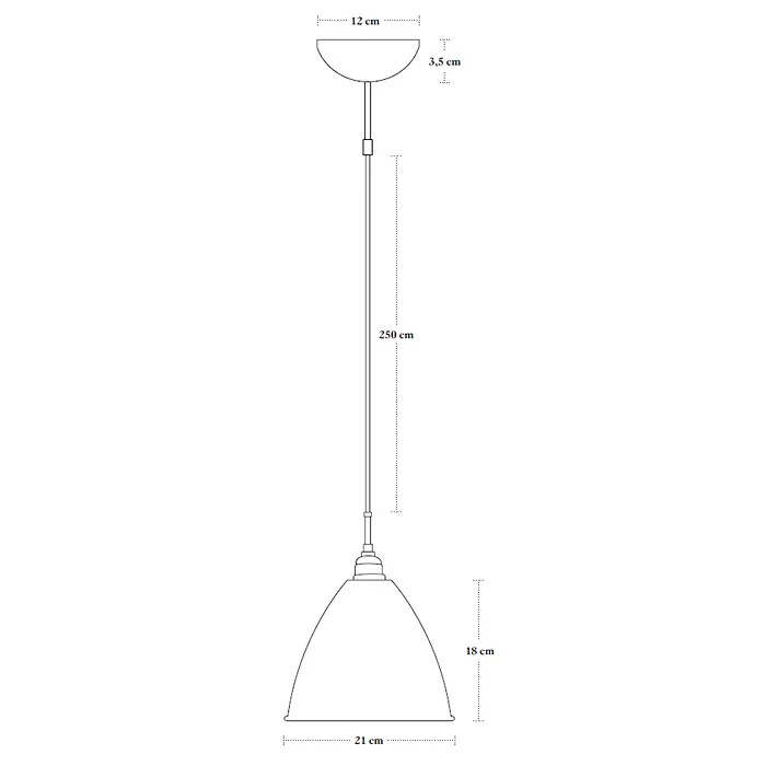 Gubi Bestlite BL9 M Pendant, Brass/Grey 6 Gubi Bestlite BL9 M Pendant, Brass/Grey - Afbeelding 6