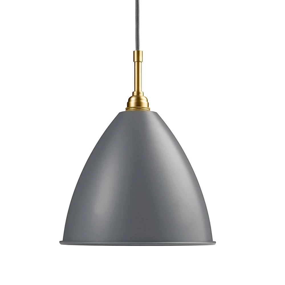 Gubi Bestlite BL9 M Pendant, Brass/Grey 1 Gubi Bestlite BL9 M Pendant, Brass/Grey