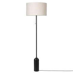 Gubi Gravity Vloerlamp, Zwart Staal / Canvas