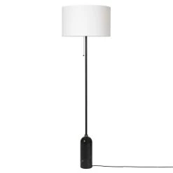Gubi Gravity Vloerlamp, Zwart Marmer / Wit