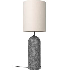 Gubi Gravity XL Vloerlamp Hoog, Grijs Marmeren / Canvas