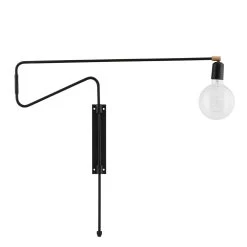 House Doctor Swing Wandlamp 70 Cm, Zwart