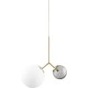 House Doctor Twice Hanglamp, Messing/Smokey Grey/Opal White