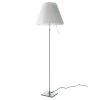 Luceplan Costanza Floor Lamp, Aluminum/White