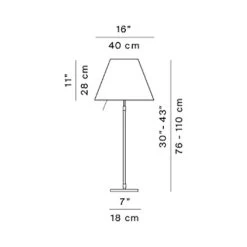 Luceplan Costanza Table Lamp, Brass/White -Het tijdperk van Lamp. luceplan costanza table lamp 10