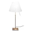 Luceplan Costanza Table Lamp, Brass/White