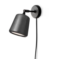 New Works Material Wall Lamp, Black Marble