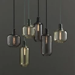 Normann Copenhagen Amp Hanglamp Groot, Smoke/Zwart Marmer -Het tijdperk van Lamp. normann copenhagen amp lamp large 19