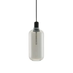 Normann Copenhagen Amp Hanglamp Groot, Smoke/Zwart Marmer