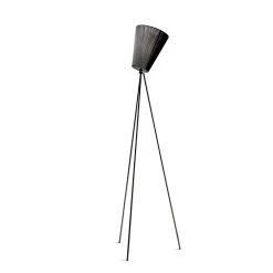 Northern Oslo Wood Floor Lamp, Black/Black