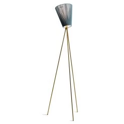 Northern Oslo Wood Floor Lamp Anniversary Edition, Gold/Green
