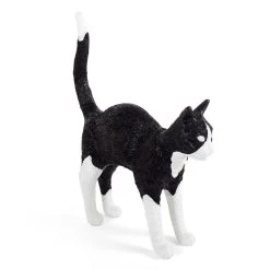Seletti Jobby The Cat Lamp, Black/ White