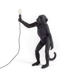 Seletti Monkey Lamp Buiten Staand, Zwart