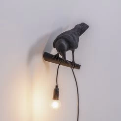 Seletti Vogel Lamp Kijkend Naar Links, Zwart -Het tijdperk van Lamp. seletti vogel lamp kijkend naar links zwart 4