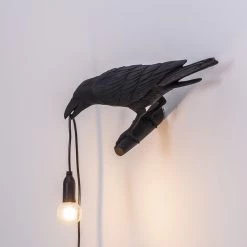 Seletti Vogel Lamp Kijkend Naar Links, Zwart -Het tijdperk van Lamp. seletti vogel lamp kijkend naar links zwart 5