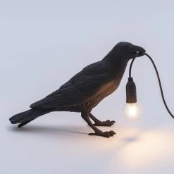 Seletti Vogel Lamp Wachtend, Zwart -Het tijdperk van Lamp. seletti vogel lamp wachtend zwart 5