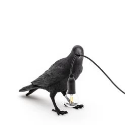 Seletti Vogel Lamp Wachtend, Zwart -Het tijdperk van Lamp. seletti vogel lamp wachtend zwart 8