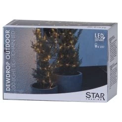 Star Trading Dew Drop 200 String Light Outdoor, Silver
