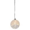 Star Trading Glow Glass Bauble 15 Cm, Frosted