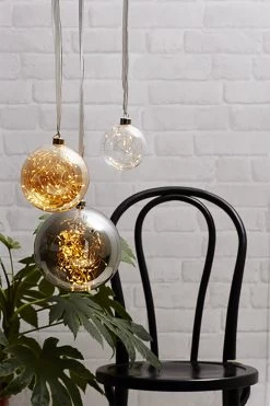 Star Trading Glow Glass Bauble 20 Cm, Smoke -Het tijdperk van Lamp. star trading glass ball glow 6