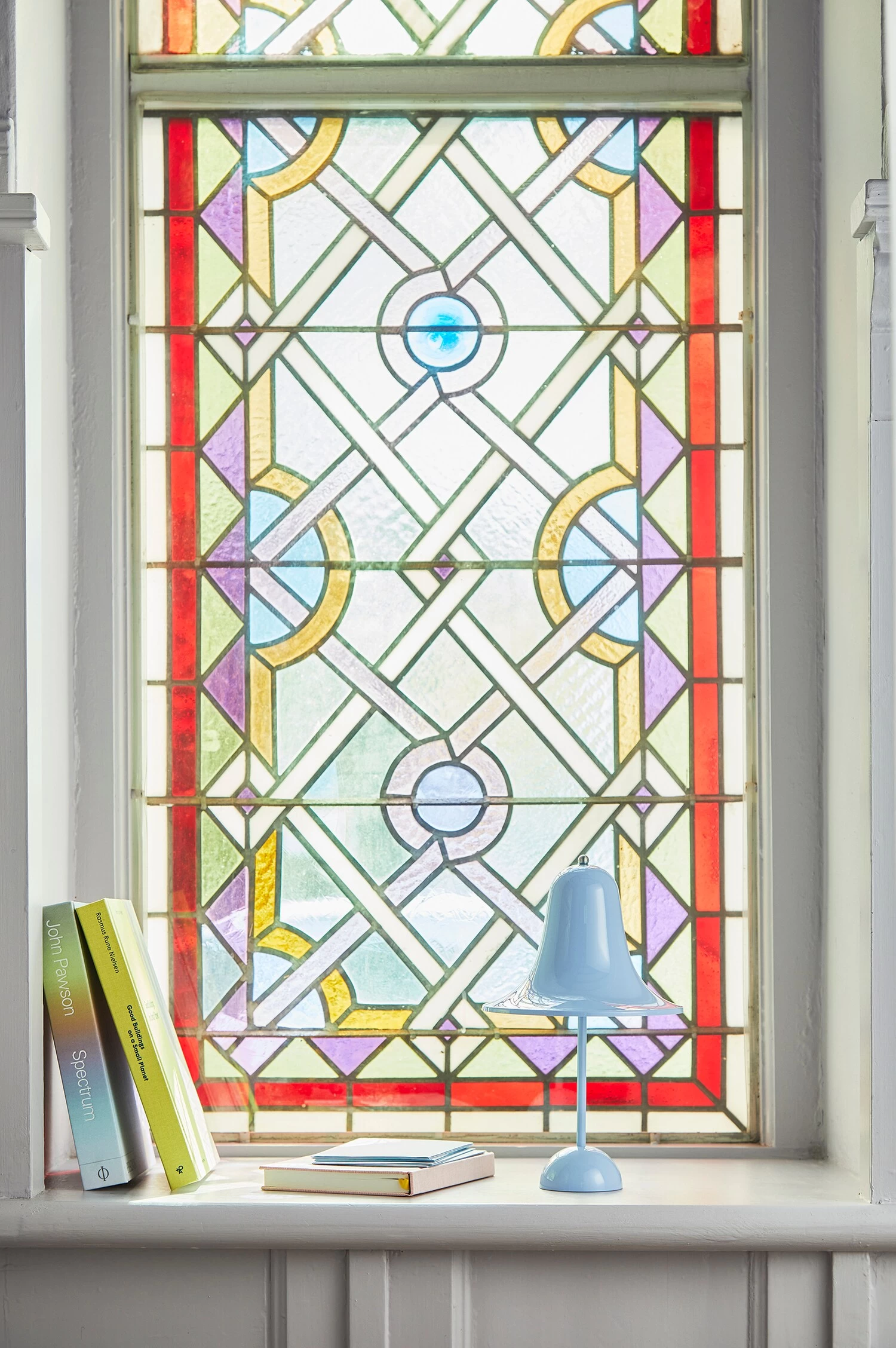 Verpan Pantop Tafellamp Draagbaar, Lichtblauw 2 Verpan Pantop Tafellamp Draagbaar, Lichtblauw - Afbeelding 2