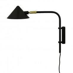 Watt & Veke Kelly Short Wall Lamp, Black